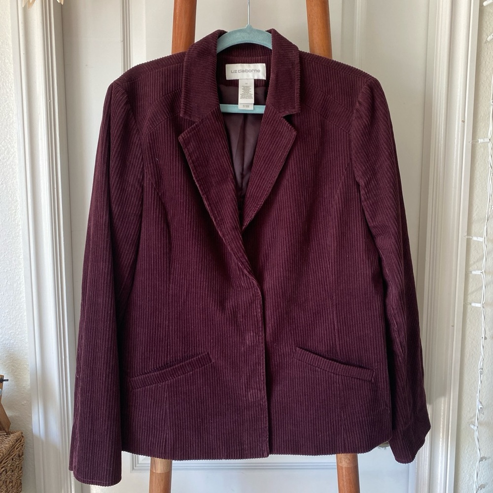 Maroon corduroy jacket/blazer